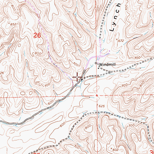 Topographic Map of Lynch Canyon, CA