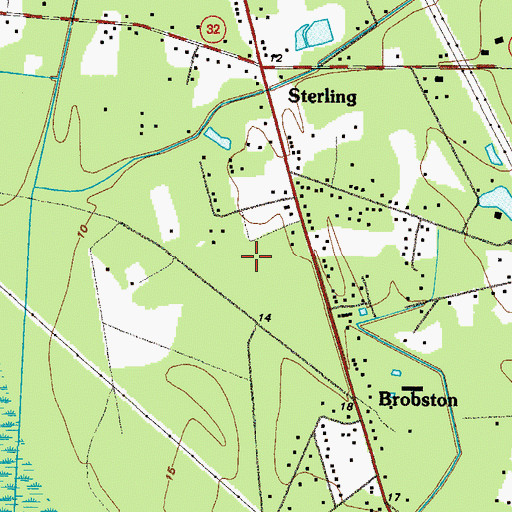 Topographic Map of Sterling Elementary School, GA