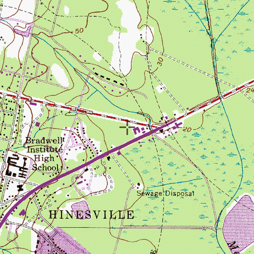 Topographic Map of Armstrong Atlantic State University, GA