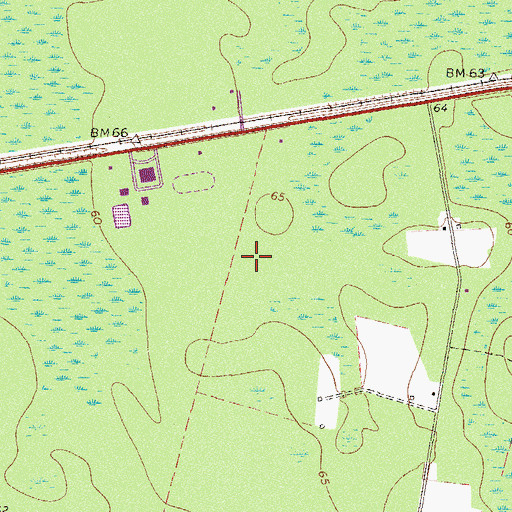 Topographic Map of Brantley County Middle School, GA