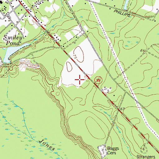 Topographic Map of Smiley Elementary School, GA