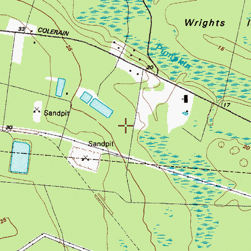 Topographic Map of Camden County High School Ninth Grade Center, GA
