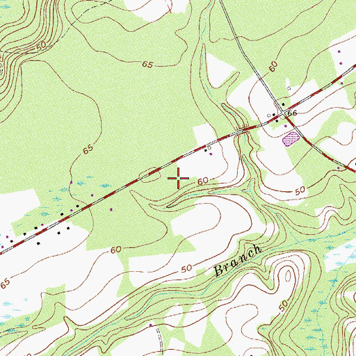 Topographic Map of Ebenezer Middle School, GA