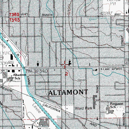 Topographic Map of The Triad School, OR