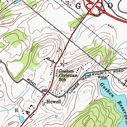 Topographic Map of Goshen Christian Reformed Church, NY