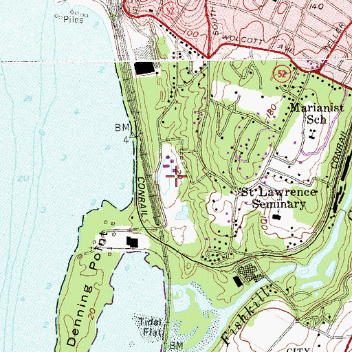 Topographic Map of Beacon Sewage Treatment Plant, NY