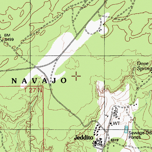 Topographic Map of Nesuftanga, AZ