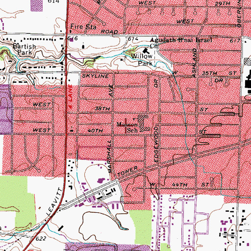 Topographic Map of Toni Morrison Elementary School, OH