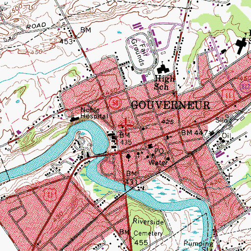 Topographic Map of First Church of Christ Scientist, NY