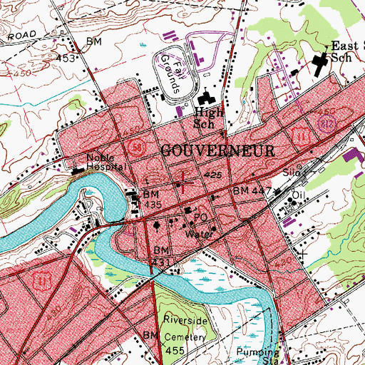 Topographic Map of Trinity Episcopal Church, NY