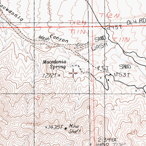 Topographic Map of Macedonia Spring, CA