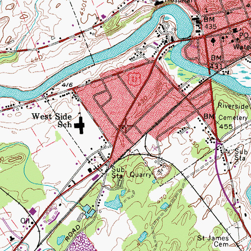 Topographic Map of Church of the Nazarene, NY