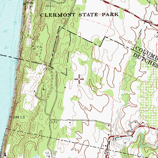 Topographic Map of Edgewood Country Club, NY