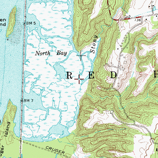 Topographic Map of Tivoli Bay State Unique Area, NY