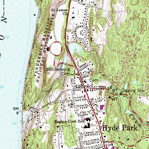 Topographic Map of Doty Park, NY