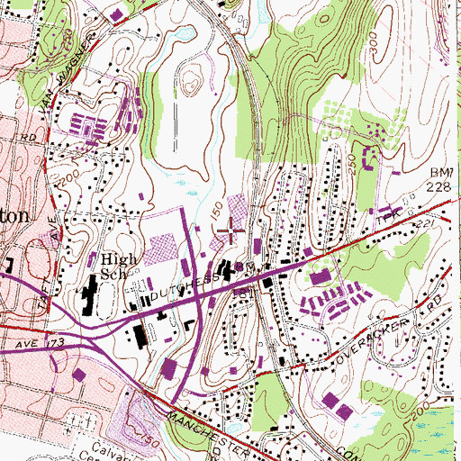 Topographic Map of Fortyfour Plaza Shopping Center, NY