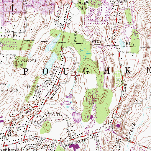 Topographic Map of McCann Memorial Golf Course, NY