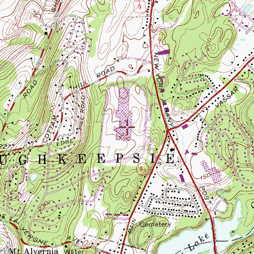 Topographic Map of South Hills Mall Shopping Center, NY