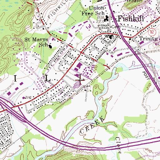 Topographic Map of Barkers Shopping Center, NY