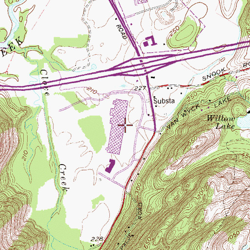 Topographic Map of Dutchess Mall Shopping Center (historical), NY