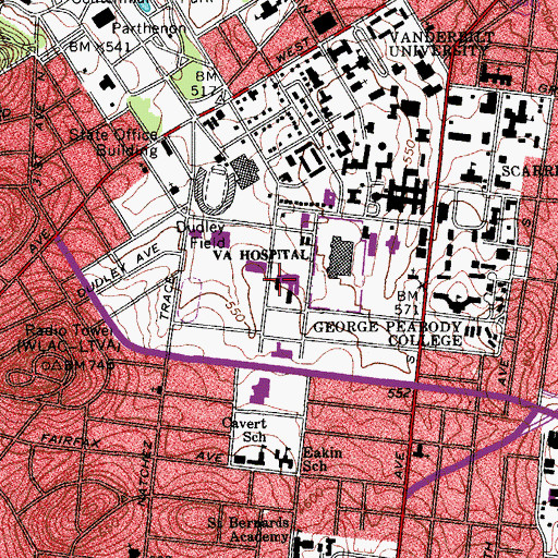 Topographic Map of Morgan House, TN