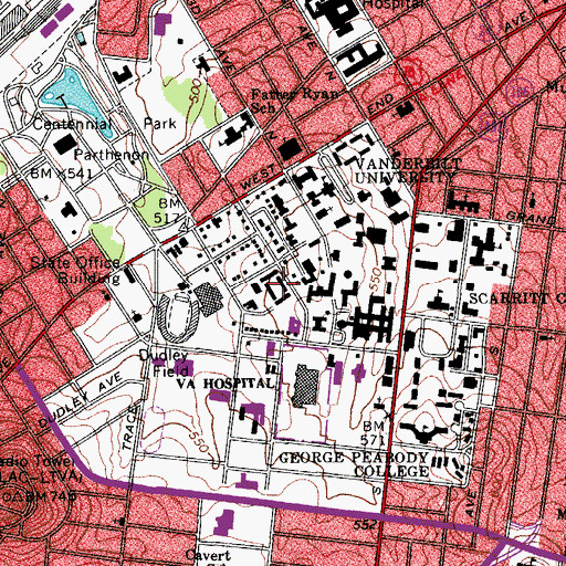 Topographic Map of Scales House, TN