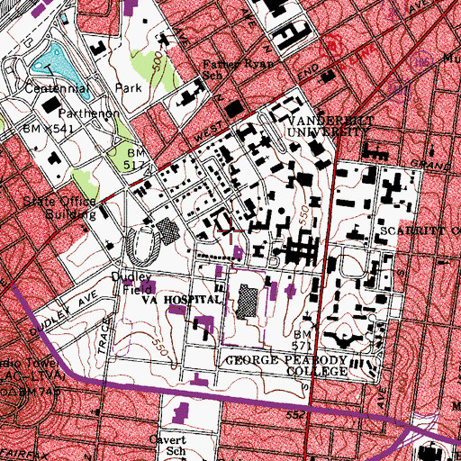 Topographic Map of Stapleton House, TN