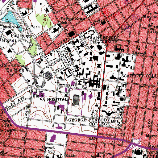 Topographic Map of W M Keck Free Electron Laser Center, TN