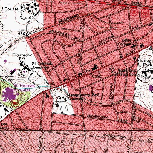 Topographic Map of Westminster Toddlers and Twos Day Care Center, TN