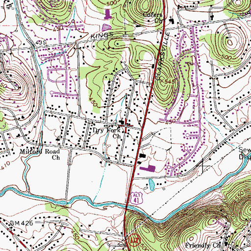 Topographic Map of World of Wonder Child Care Center, TN