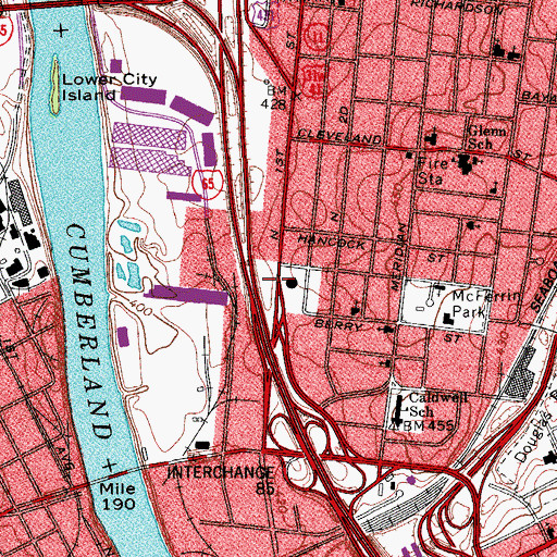 Topographic Map of Abiding Love Restoration Center, TN