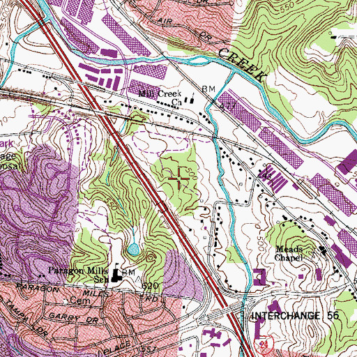 Topographic Map of Abundant Life Christian Center, TN