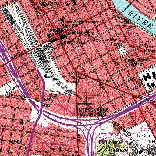 Topographic Map of African Methodist Episcopal Church, TN