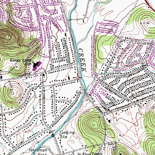 Topographic Map of New Faith Baptist Church, TN