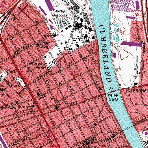 Topographic Map of Pentecostal Church of God, TN
