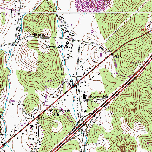 Topographic Map of Praise God Ministries, TN