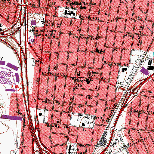 Topographic Map of Ray of Hope Community Church, TN