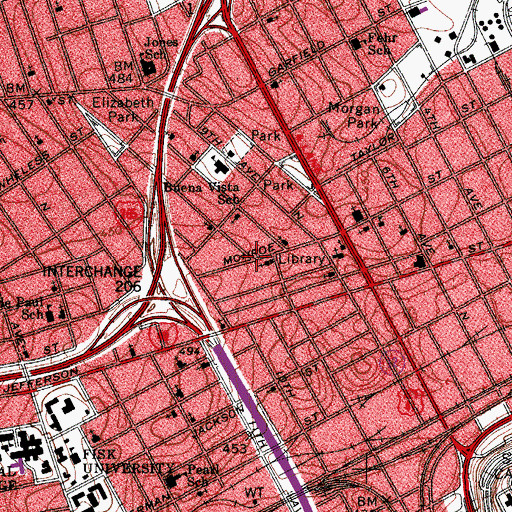 Topographic Map of Spirit and Truth Deliverance Ministry, TN