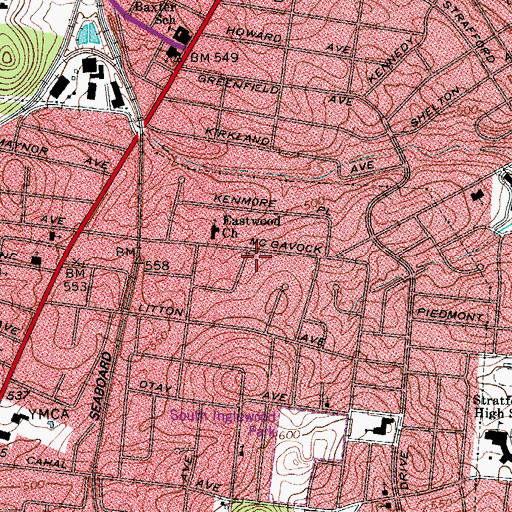 Topographic Map of The Church of Jesus Christ of Latter Day Saints, TN
