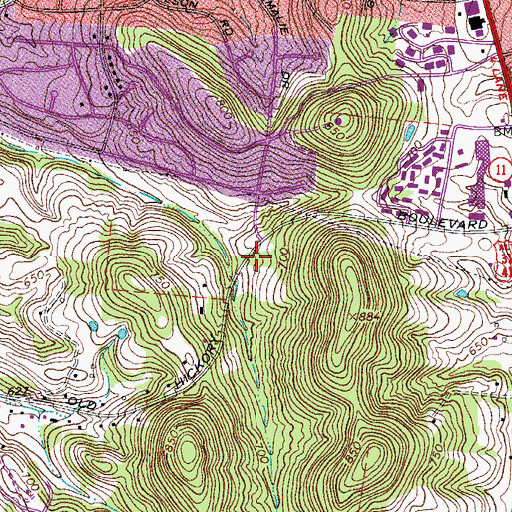 Topographic Map of Christ Church, TN