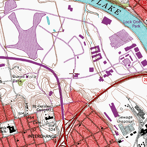 Topographic Map of Christian Church Disciples of Christ in Tennessee, TN