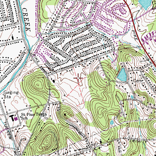 Topographic Map of Christian Journey Fellowship Church, TN