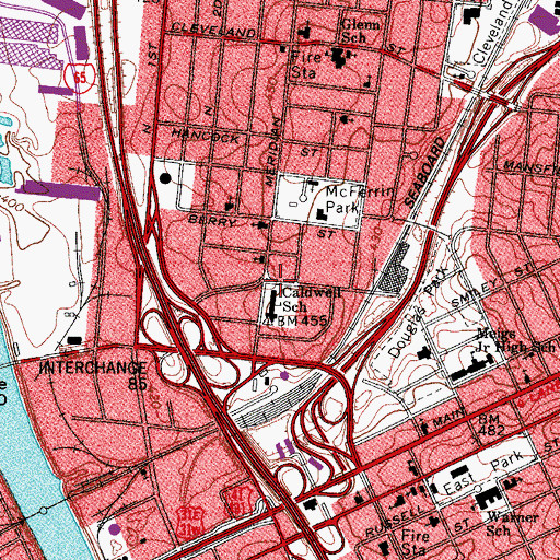 Topographic Map of Church of Settle Court, TN