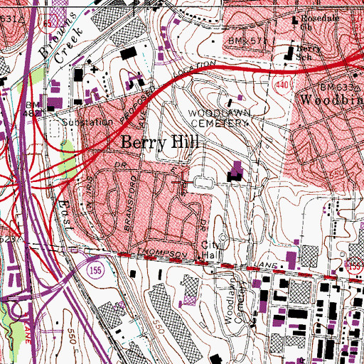 Topographic Map of Church of the Redeemer, TN