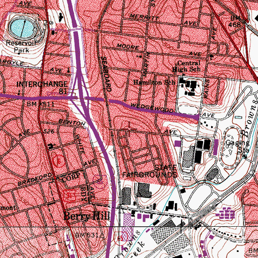 Topographic Map of Cottage Cove, TN