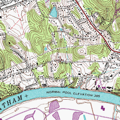 Topographic Map of Faith Apostolic Church, TN