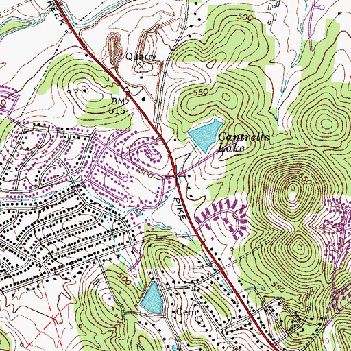 Topographic Map of Faith United Missionary Baptist Church, TN