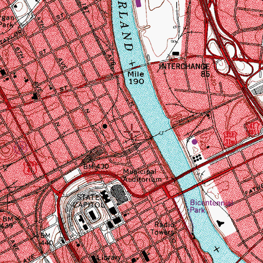 Topographic Map of Family Fellowship Ministries, TN