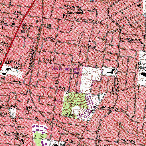 Topographic Map of Glen Tabernacle United Church, TN