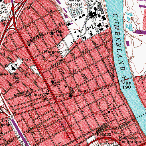 Topographic Map of Glenmary Home Missioners, TN